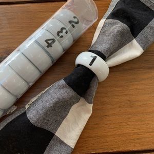 12 Crate&Barrel napkin holder rings